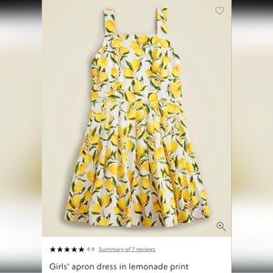 Crewcuts Yellow Lemonade Print Kids Dress